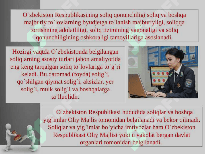 SOLIQLARNI TO'LASH MUDDATARINI O'ZGARTIRISH VA UNING UMUMIY SHARTLARI 4