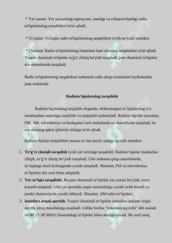 Radioto'lqinlarning tarqalishi 5