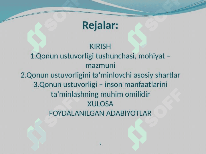 Qonunchilik ustuvorligini ta'minlash-fuqarolar huquq va erkinliklarining muhim garovi.pptx 2