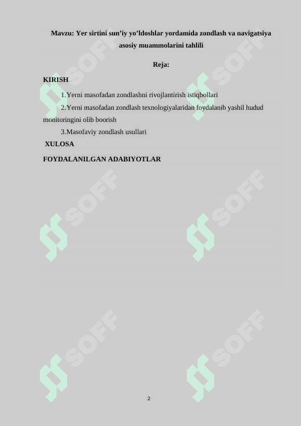 Yer sirtini sun’iy yo’ldoshlar yordamida zondlash va navigatsiya asosiy muammolarini tahlili.docx 2