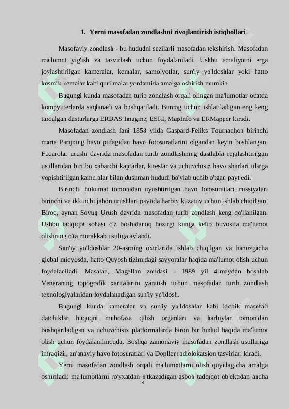 Yer sirtini sun’iy yo’ldoshlar yordamida zondlash va navigatsiya asosiy muammolarini tahlili.docx 4