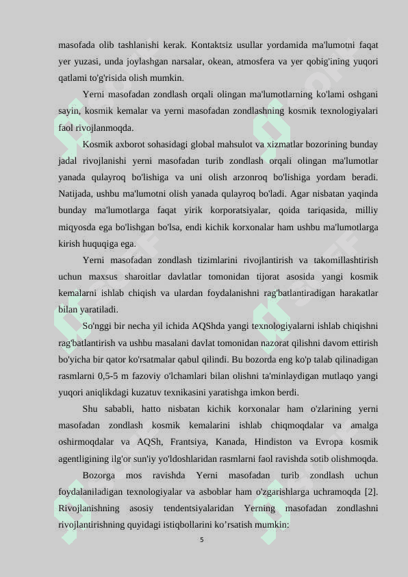 Yer sirtini sun’iy yo’ldoshlar yordamida zondlash va navigatsiya asosiy muammolarini tahlili.docx 5