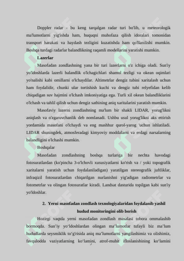 Yer sirtini sun’iy yo’ldoshlar yordamida zondlash va navigatsiya asosiy muammolarini tahlili.docx 7