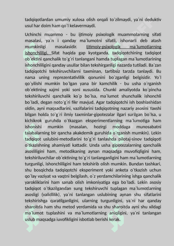 Ijtimoiy psixologik tadqiqotlar metodologiyasi   Tushunchasi. 4