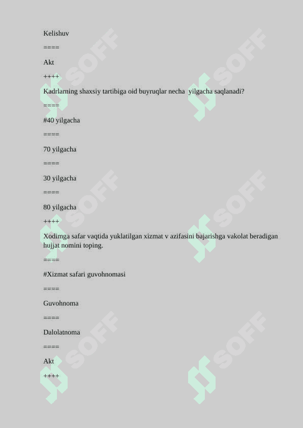 Filologiya test javoblari bilan 8