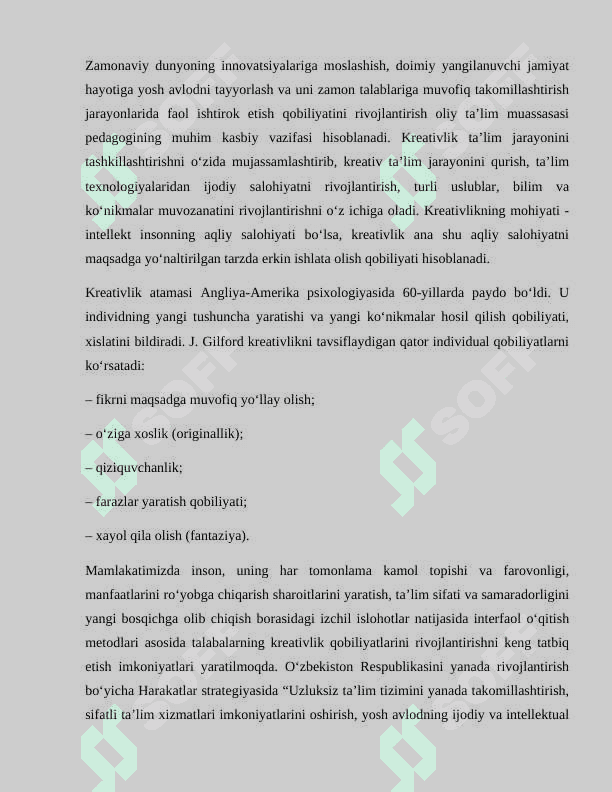 Pedagogning kreativ sifatlari 2