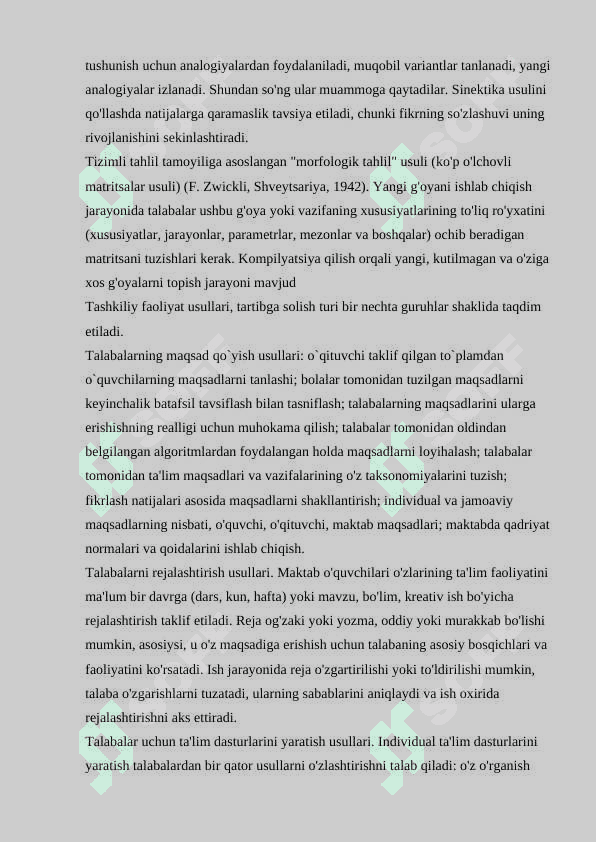 Kreativ pedagogika fanini o‘qitishda metod va vositalar 4