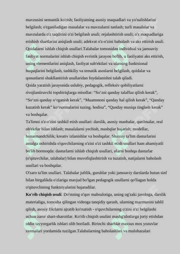 Kreativ pedagogika fanini o‘qitishda metod va vositalar 5