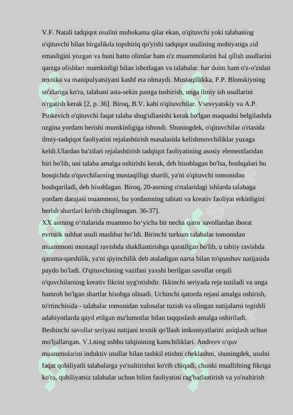 Kreativ pedagogika fanini o‘qitishda metod va vositalar 8