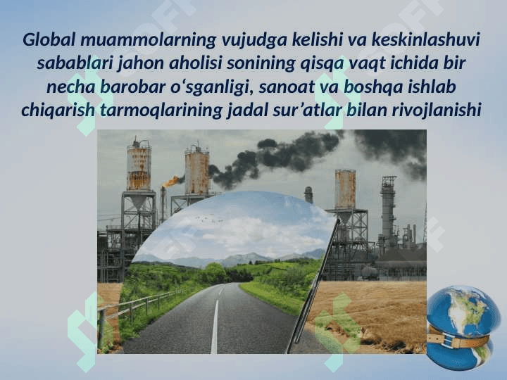 Insoniyatning global muammolari 4