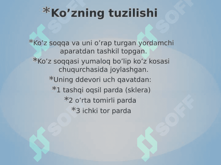 Ko’rish va eshitish analizatorlari 3