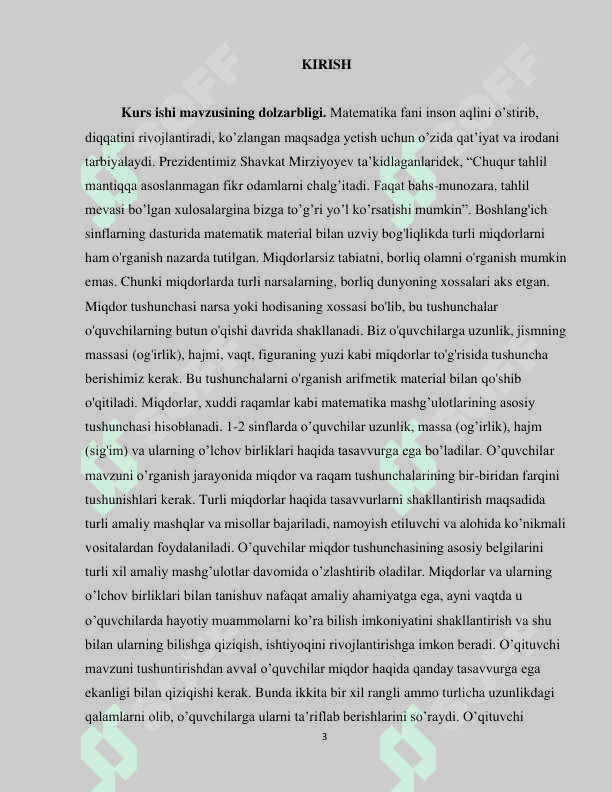 Boshlang'ich sinflarda uzunlik, massa, sig'im miqdorlarini o'qitish jarayonida amaliy ishlarning roli 3