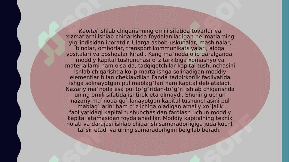 Ishlab chiqarish omilari va uning tarkibi 6