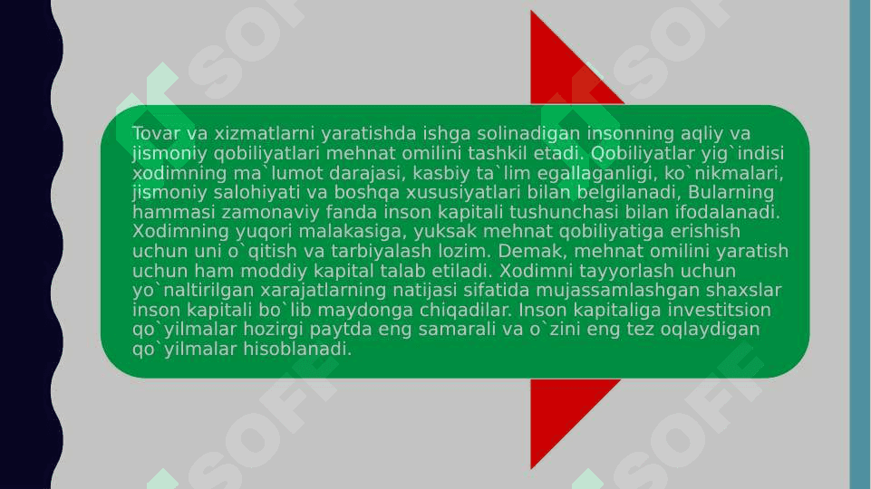 Ishlab chiqarish omilari va uning tarkibi 7