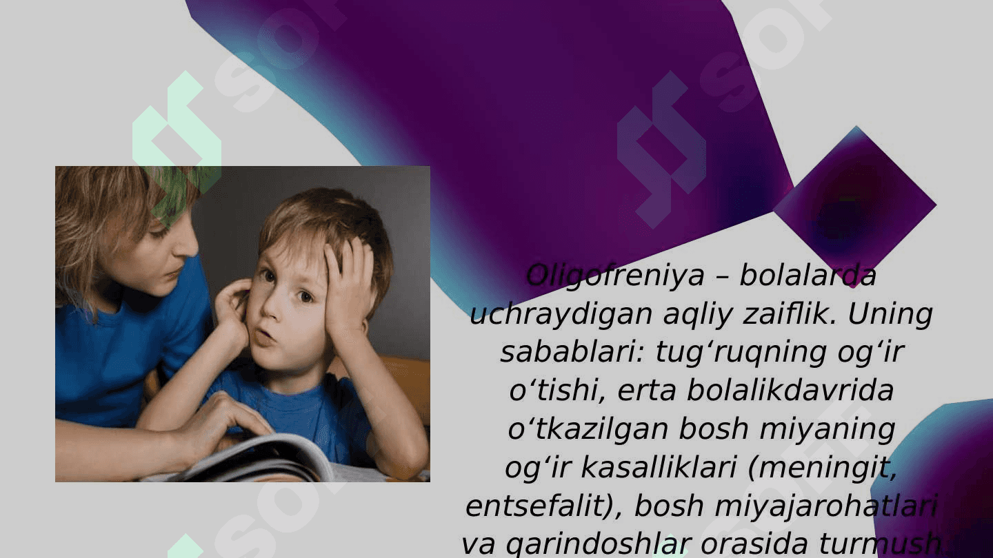 Aqliy rivojlanishida nuqsoni boʻlgan bolalar 3