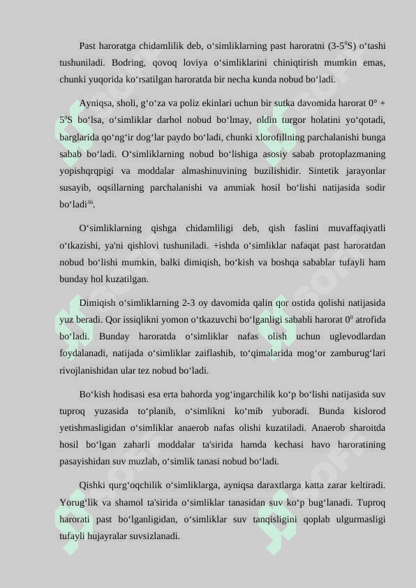 stress. moslashuv va chidamlilik. O'simliklar chidamliligining umumiy mexanizmlari 8