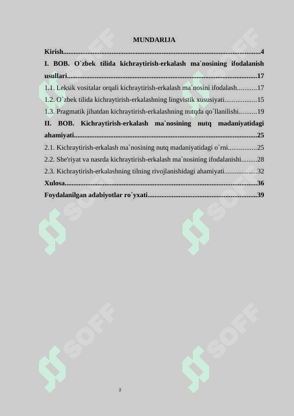 O'zbek tilida kichraytirish-erkalash ma'nosining ifodalanishi 2