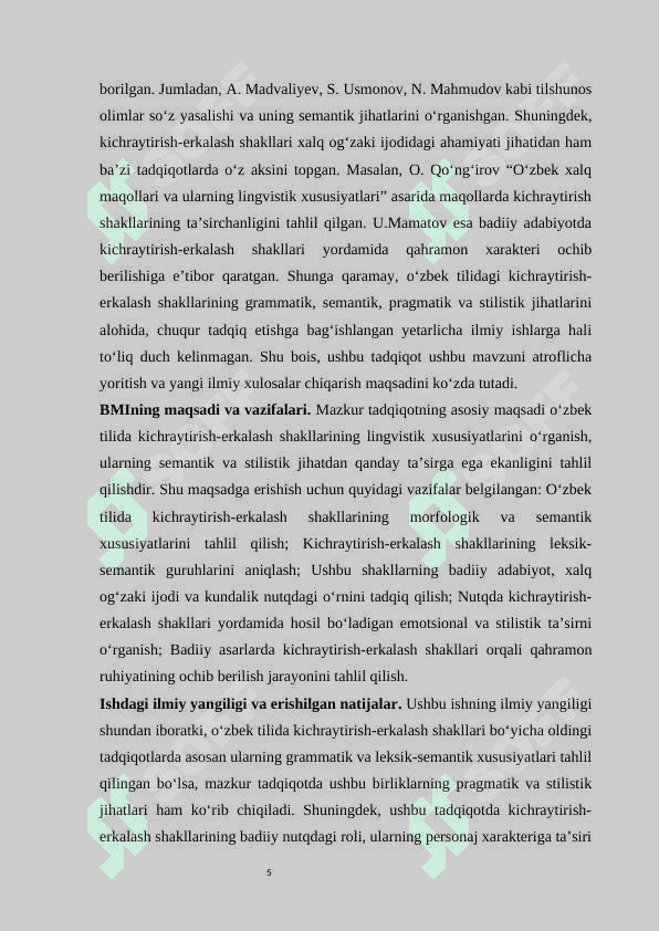 O'zbek tilida kichraytirish-erkalash ma'nosining ifodalanishi 5
