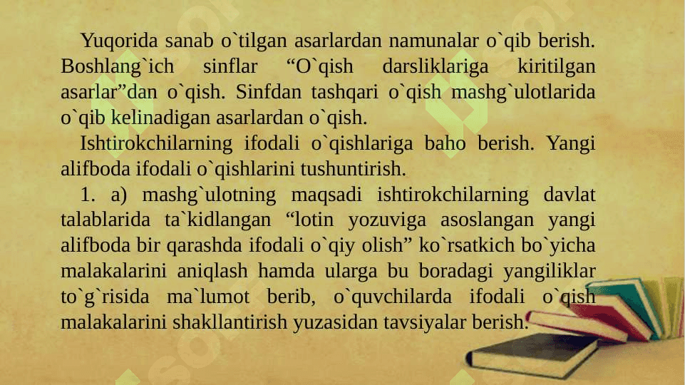 IFODALI O‘QISHGA O‘RGATISH. 4