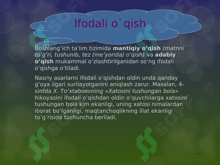 TO‘G‘RI O‘QISHGA O‘RGATISH USULLARI. 4