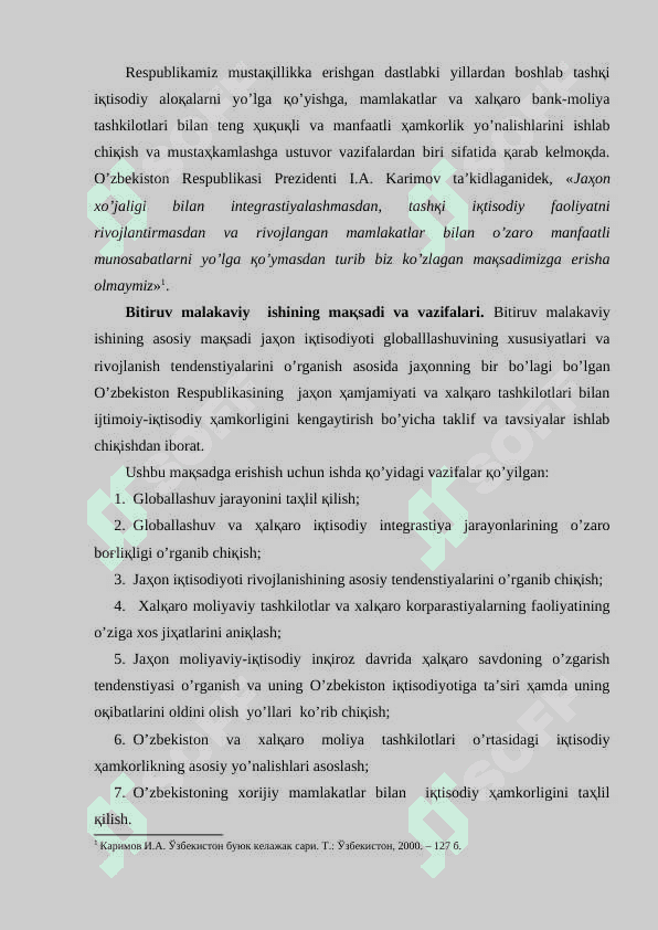 Jahon iqtisodiyoti globallashuvning xususiyatlari va rivojlanish tendensiyalari 4