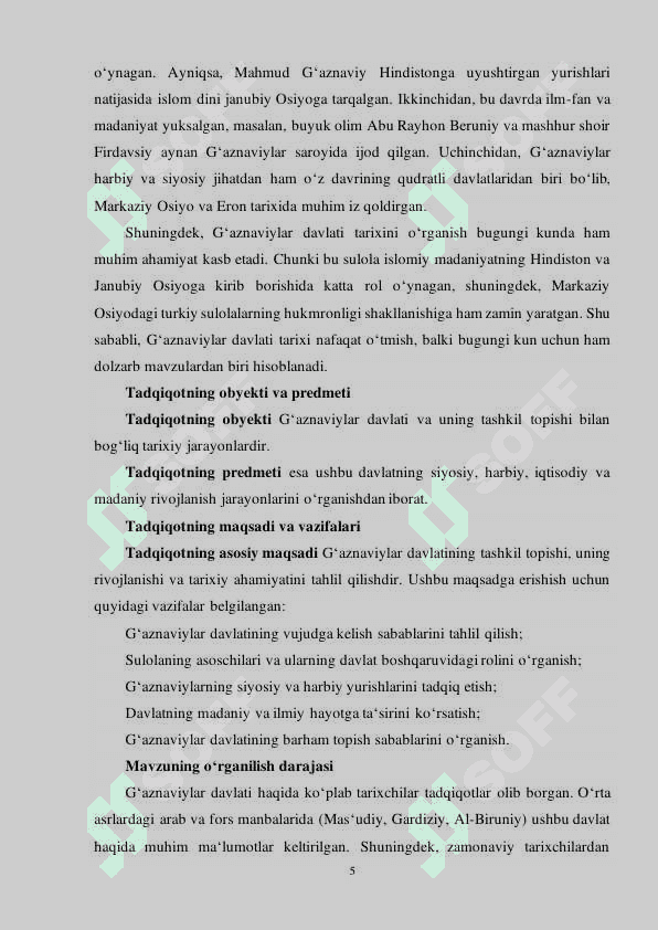 G'aznaviylar davlatining tashkil topishi. 5