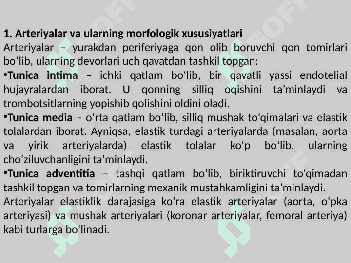 Qon tomirlar tuzilishi va funksiyasi 3