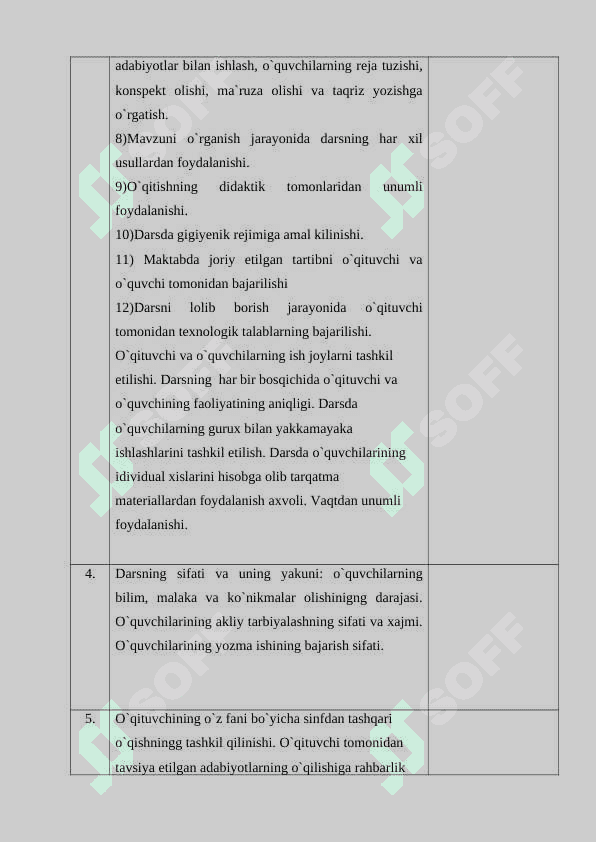 KUZATISH KUNDALIGI MAZMUNINING TAHLILI. 5