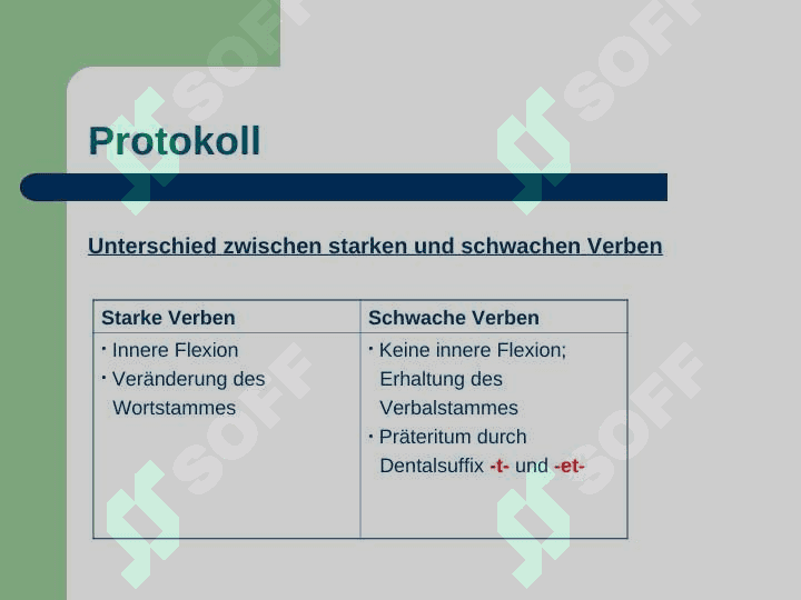 Schwache Verben: Zusammenfassung und Übung 7
