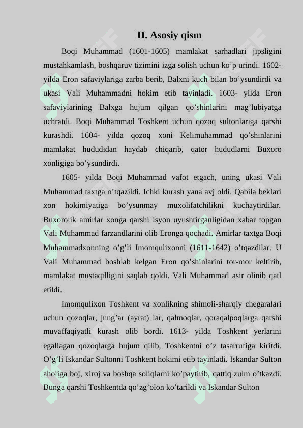Ashtarxoniylar sulolasi davrida Buxoro xonligi  (1601-1753 yillar) 4