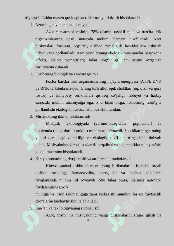 V A guruhining elementlari: azot kimyosi, fosfor kimyosi, mishyak kichik guruhining xususiyatlari 4
