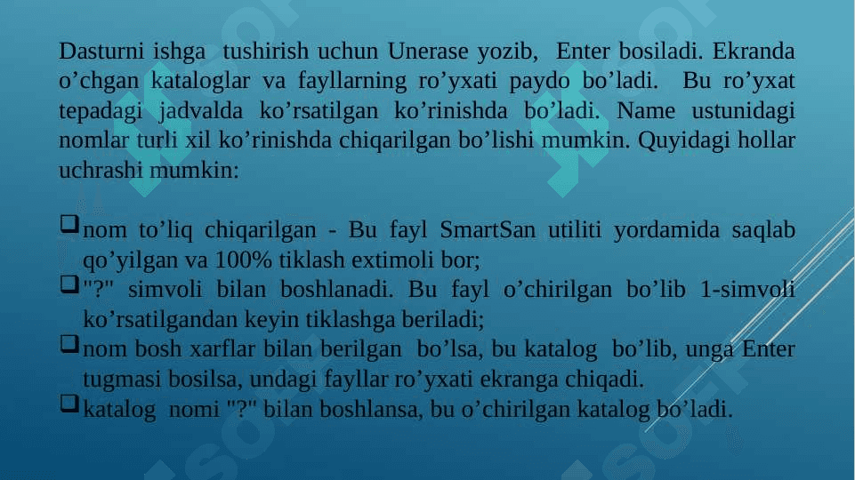 Disklarga xizmat ko’rsatuvchi dasturlar: Shikastlangan fayllar va disklarni tiklash. Arxivlashtirish dasturlari. 6