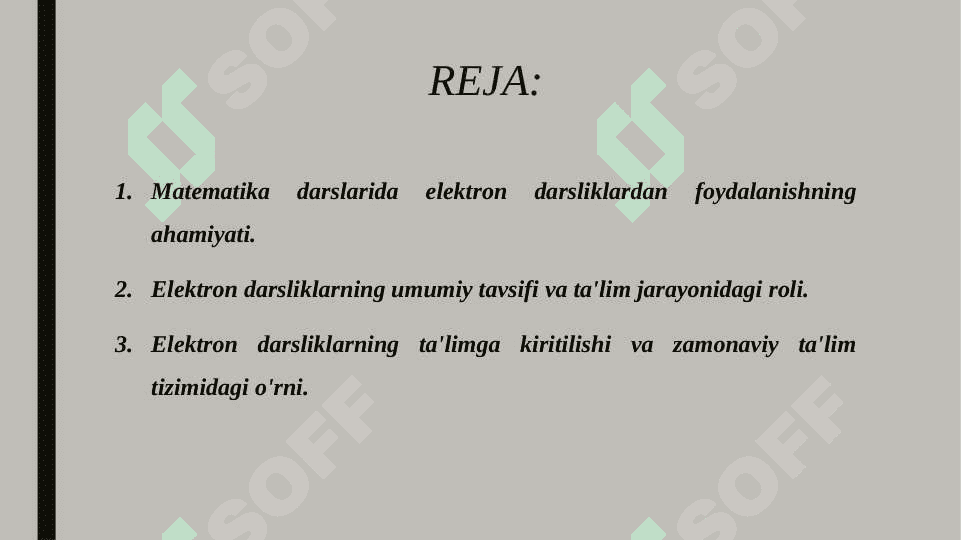 MATEMATIKADARSLARIDA ELEKTRON DARSLIKLARIDAN FOYDALANISH. 2