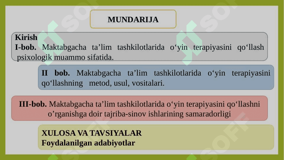 MAKTABGACHA TA'LIM TASHKILOTLARIDA O'YIN TERAPIYASINI QO'LLASH 2