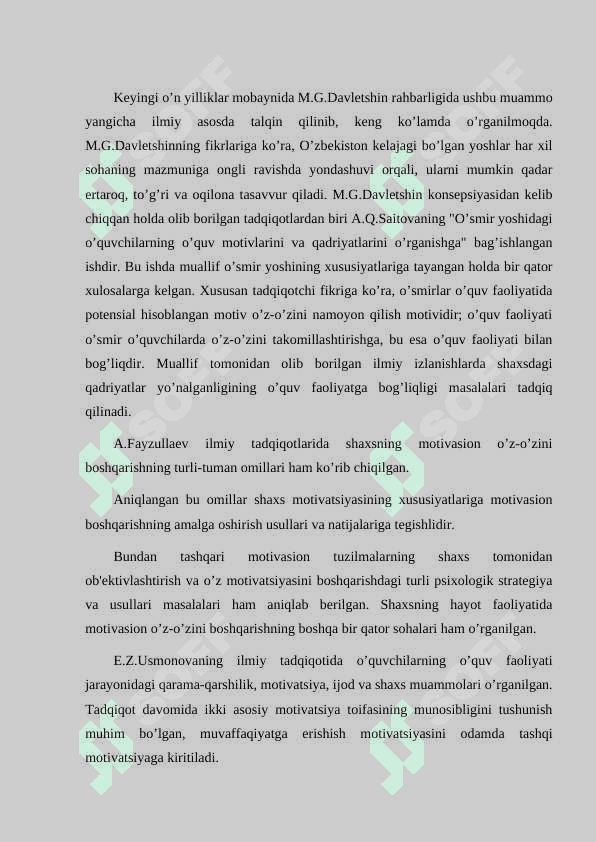 XORIJ PSIXOLOGIYASIDA MOTIV VA MOTIVATSIYA MUAMMOSI 8