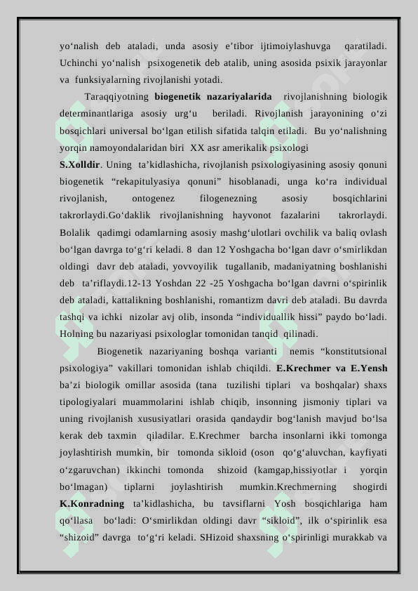 ILK O‘SPIRINLIK VA O`SPIRINLIK  DAVRIDA PSIXIK RIVOJLANISH   XUSUSIYATLARI 6