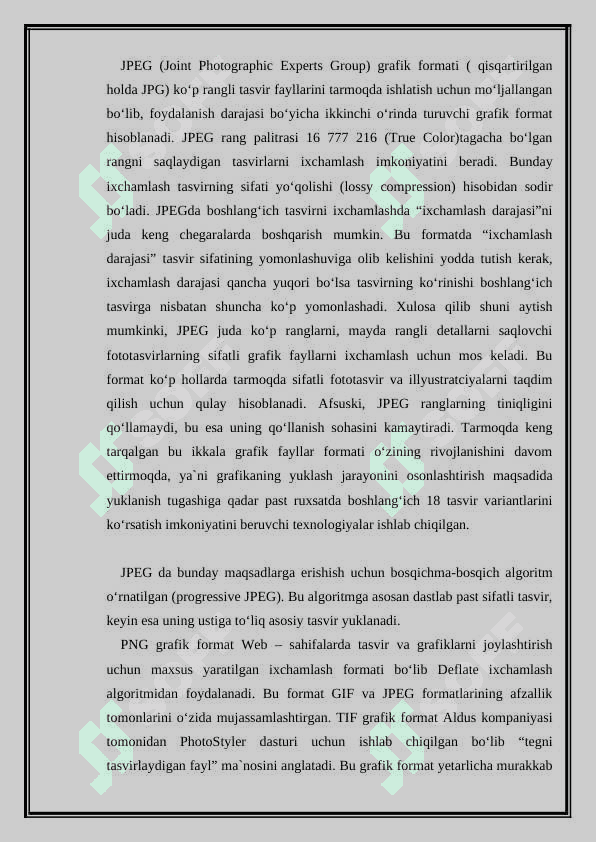 Zamonaviy kompyuter grafikasini tuzishning usullari 4