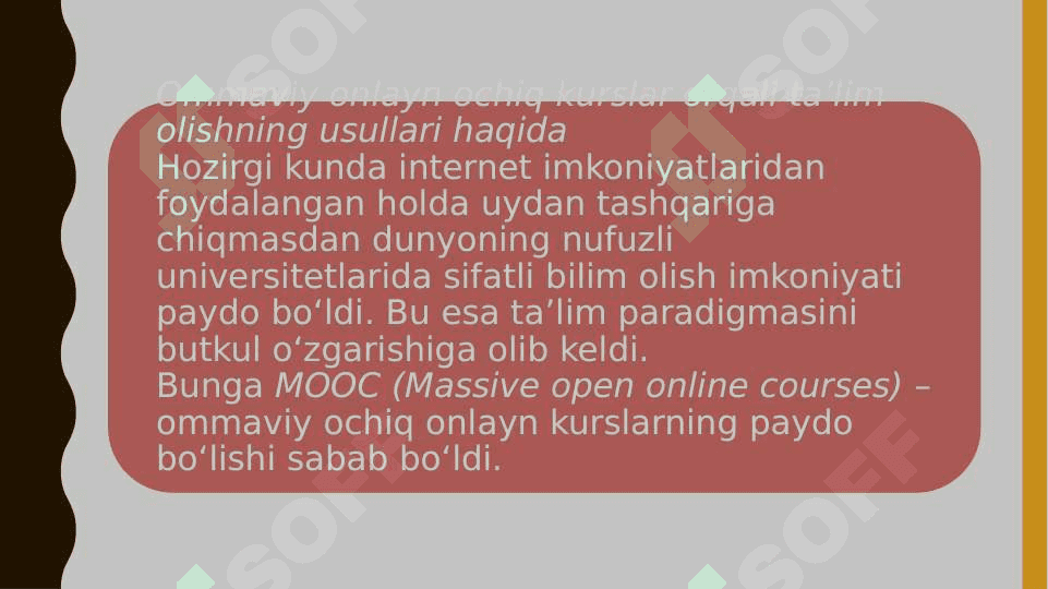 Onlayn ochiq kurslar 2