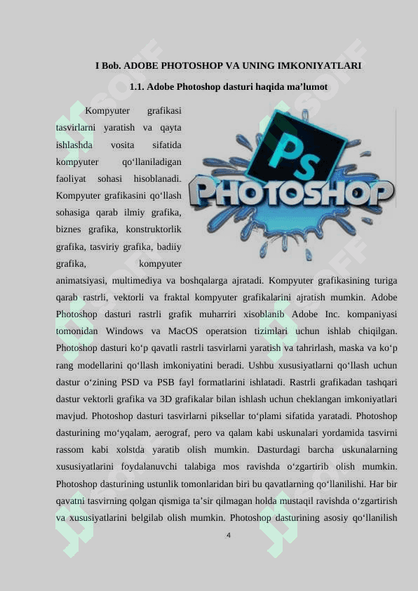 “Photoshop dasturiy paketi va uning imkoniyatlaridan amaliy darslarda foydalanish” 4