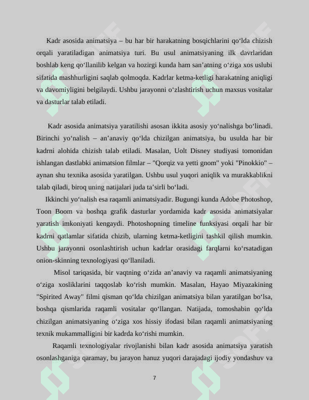Adabiy photoshop grafik muhariri yordamida animatsiya xosil qilish 7