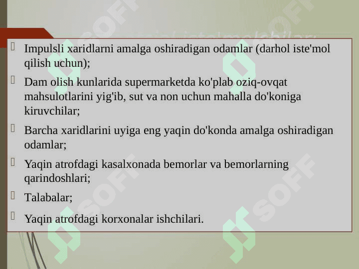 Tadbirkorlik faoliyatlarini tashkil etish chakana va ulgurji savdo sohasida. 2