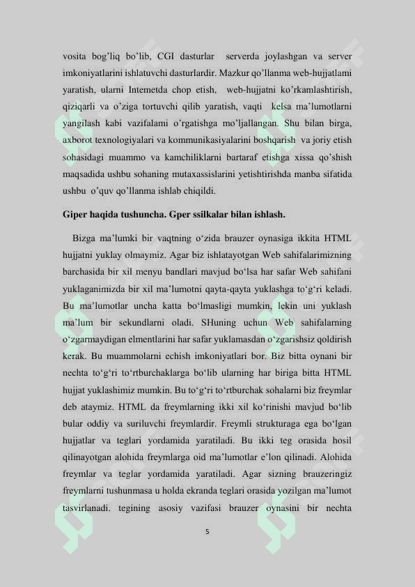 HTML da giper ssilkalar. 5