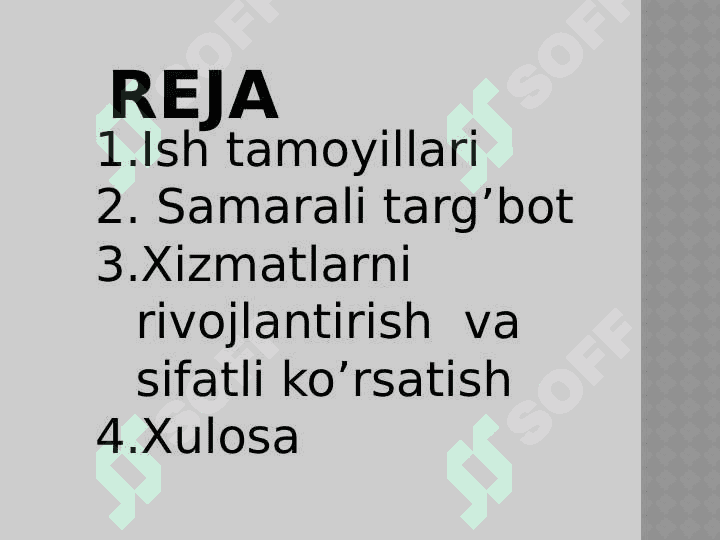 Tadbirkorlik   faoliyatlarini  tashkil  etish ipateka xizmati sohasida 2