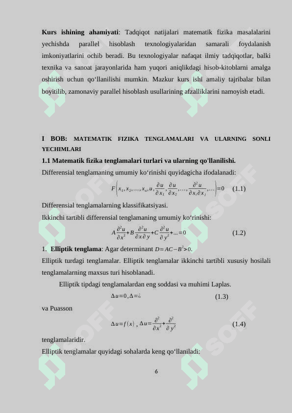 Matematik fizika tenglamalarini sonli yechishda parallel hisoblashlar 6