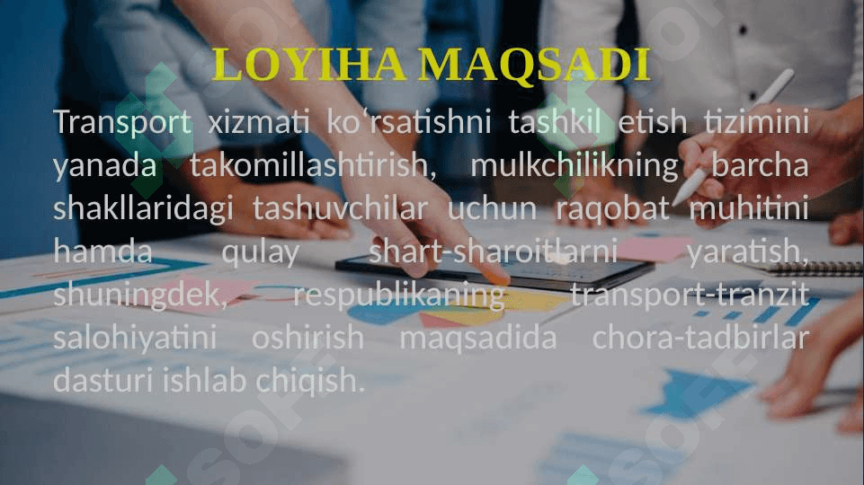 Tadbirkorlik faoliyatlarini tashkil etish yuk tashish transport xizmati soxasida 3