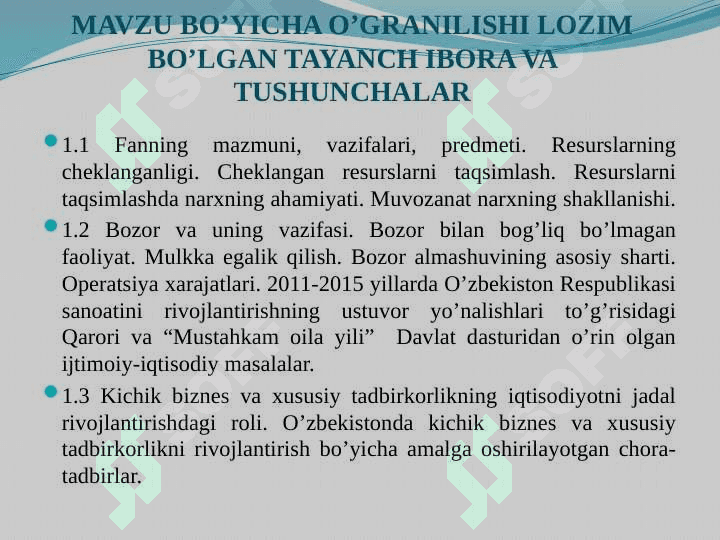 IQTISOD FANINING MAZMUNI, MAQSADI VA VAZIFALARI 2