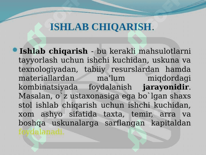 Ishlab chiqarish 3