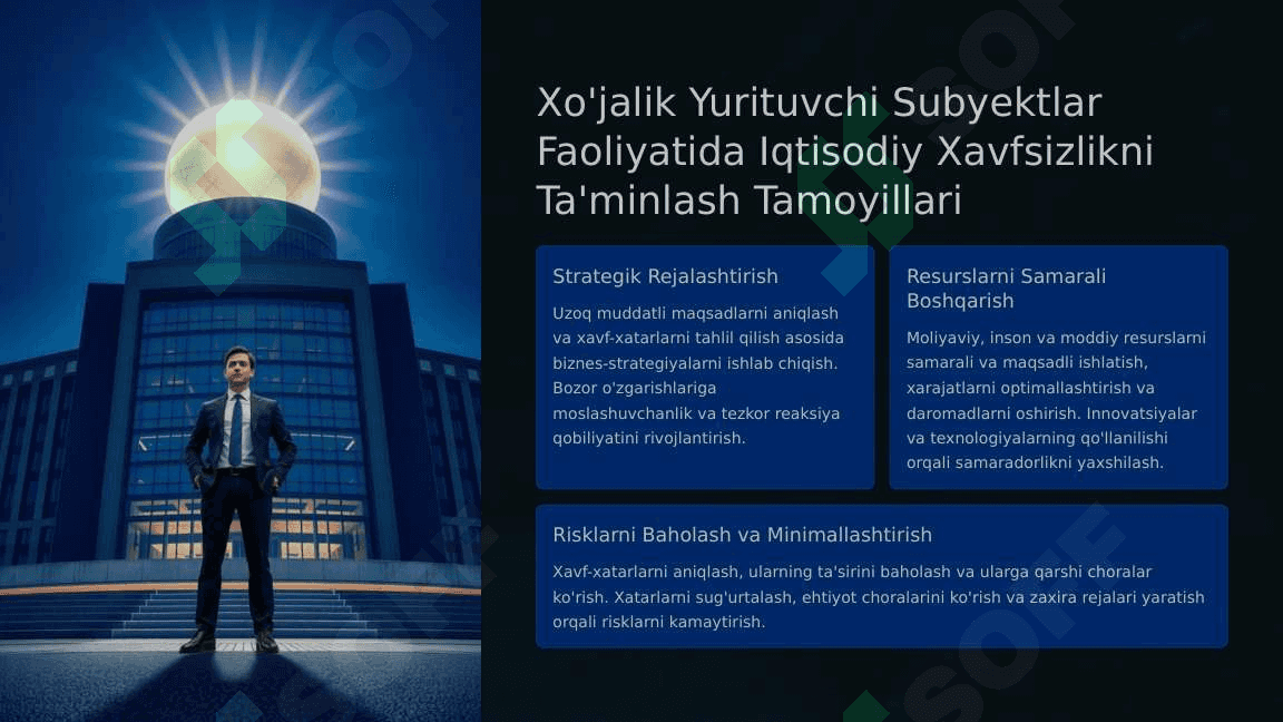 Xo'jalik Yurituvchi Subyektlar Iqtisodiy Xavfsizligi 4