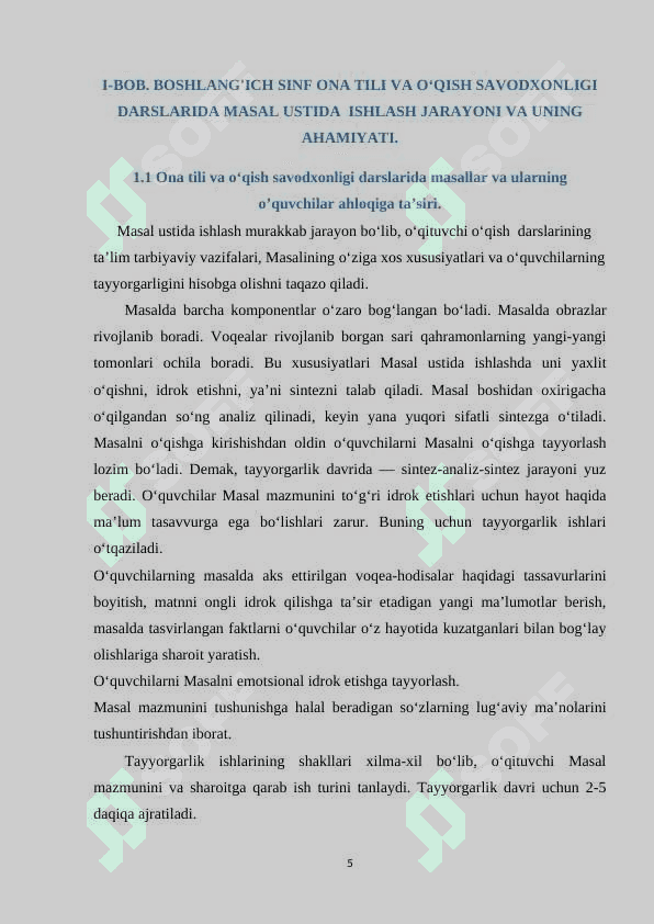 Boshlang'ich sinf ona tili va o‘qish savodxonligi darslarida o'qivchilarni masal tahlil qilishga o'rgatish 5