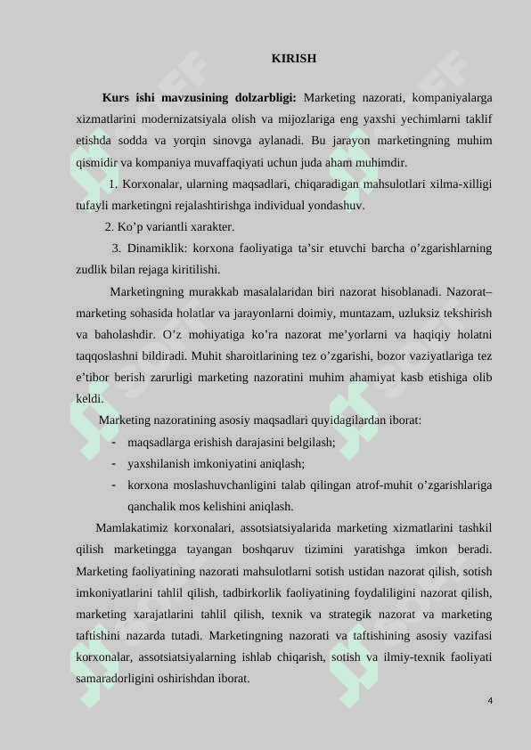 Marketing nazorati 4